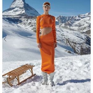 Baobab Alora Knit Maxi Dress with Removable Sleeves NWT